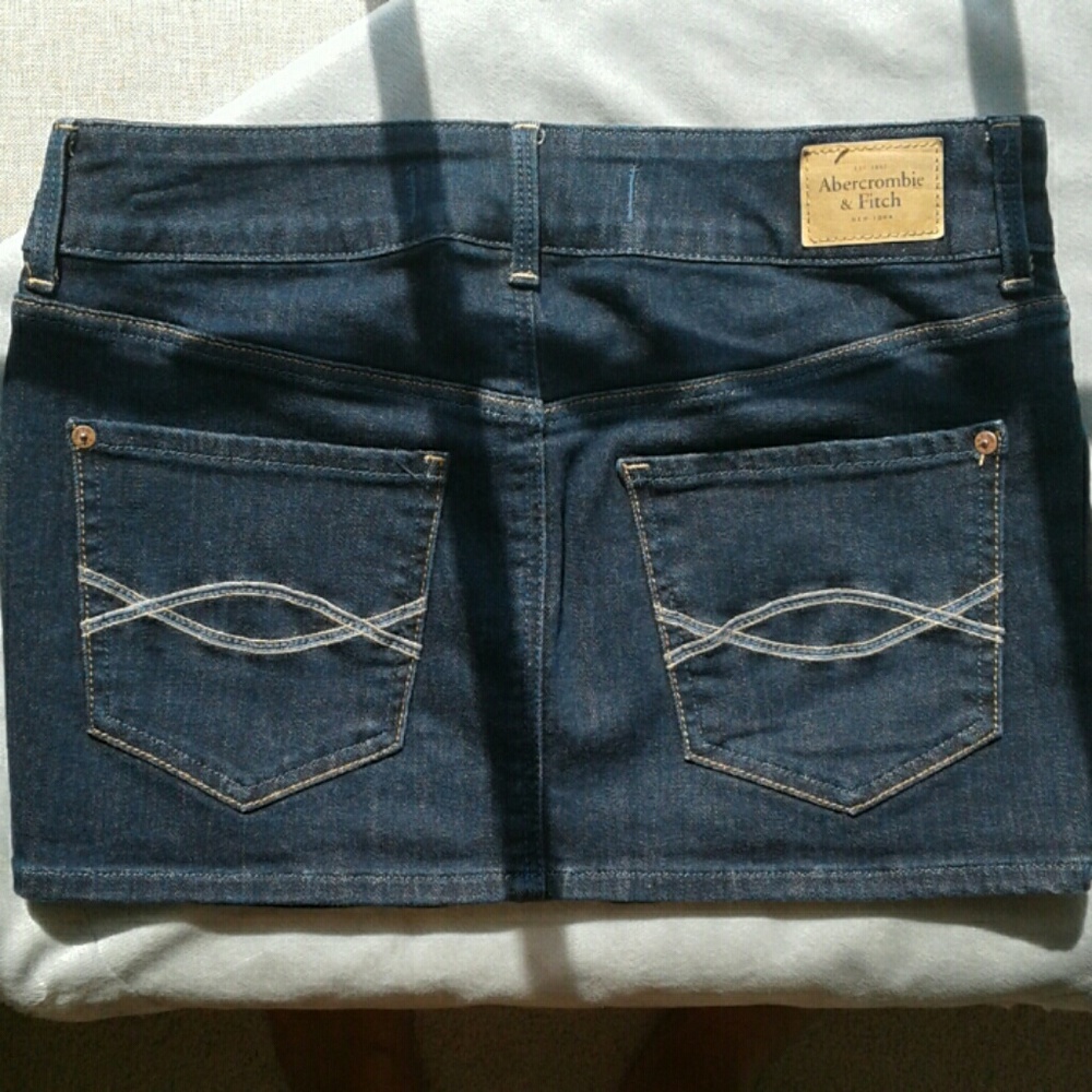A&F Dark Denim Mini Skirt